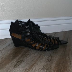 Size 9 Black Strap Heels by ana